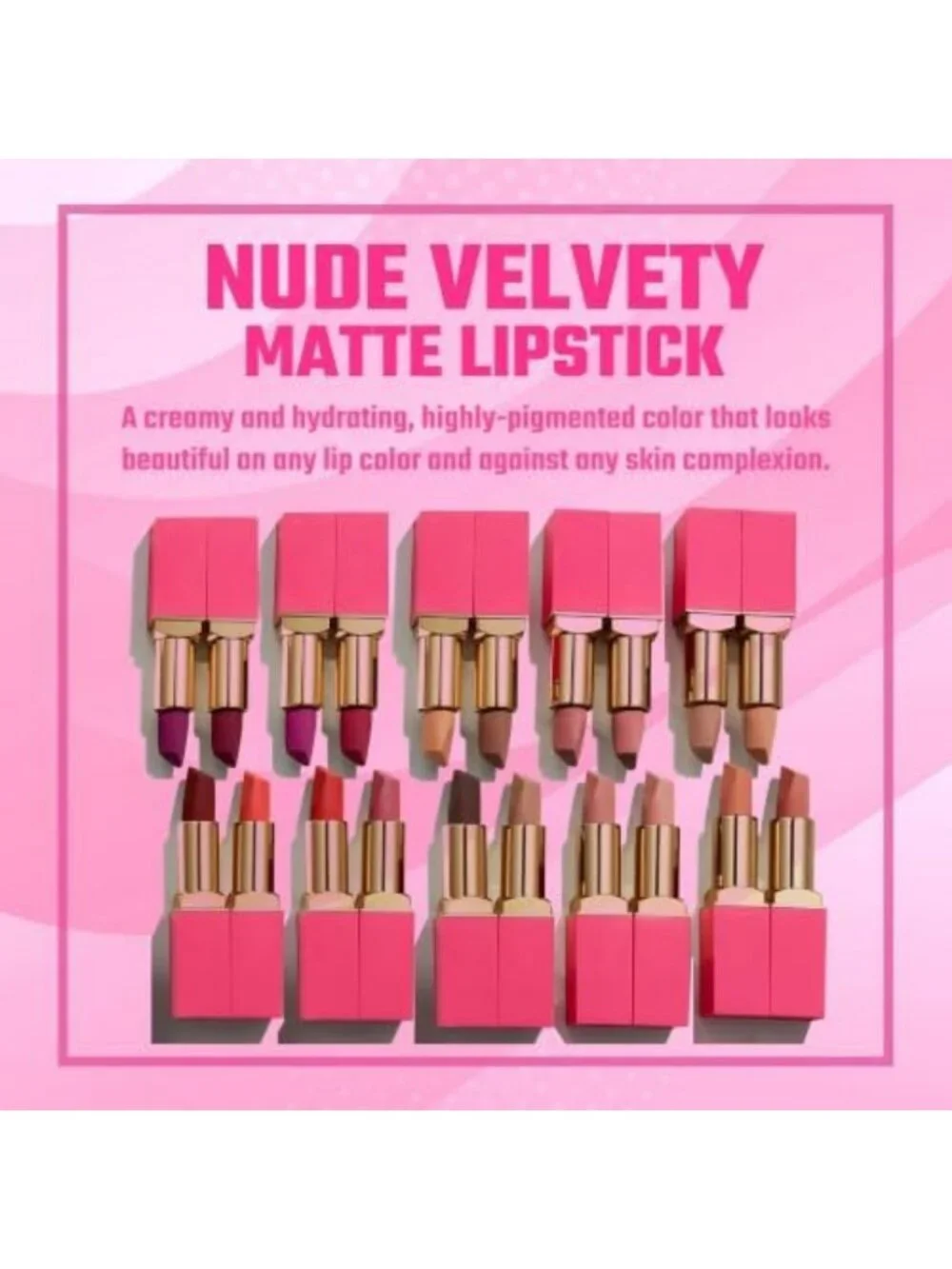 Velvety Matte Lipsticks - Nude Shades for Beauty Lovers, Long-lasting Lip Makeup